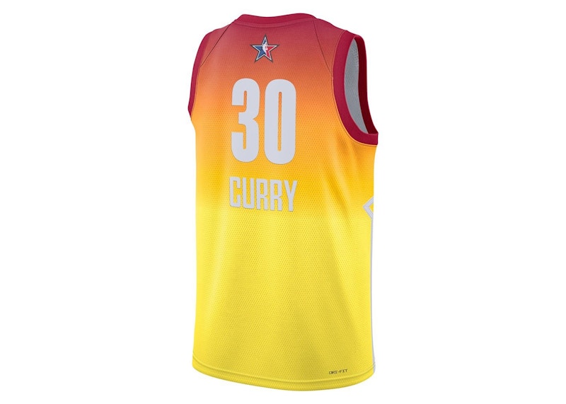 Nike NBA Stephen Curry All Star 2023 Jersey Yellow/Orange