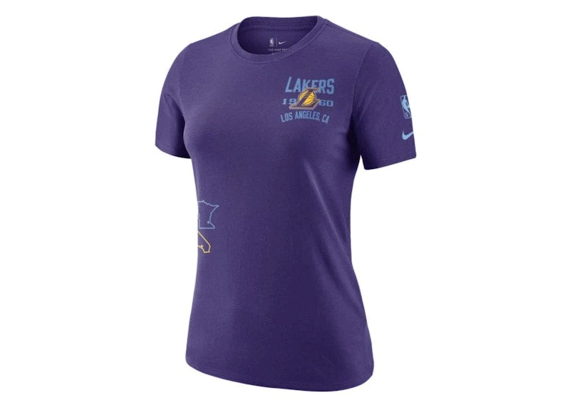 Nike NBA Women's Los Angeles Lakers Courtside City Edition T-Shirt Purple