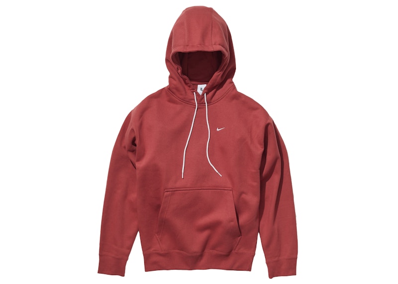 Nike NRG Solo Swoosh Premium Essential Fleece Hoodie Cedar/White