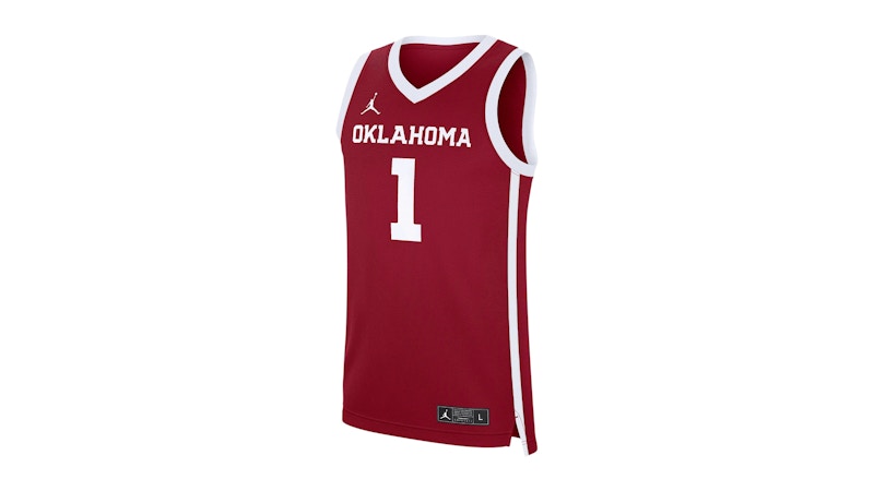 Nike Oklahoma Sooners Replica Jordan Brand College Basketball Jersey Team Crimson