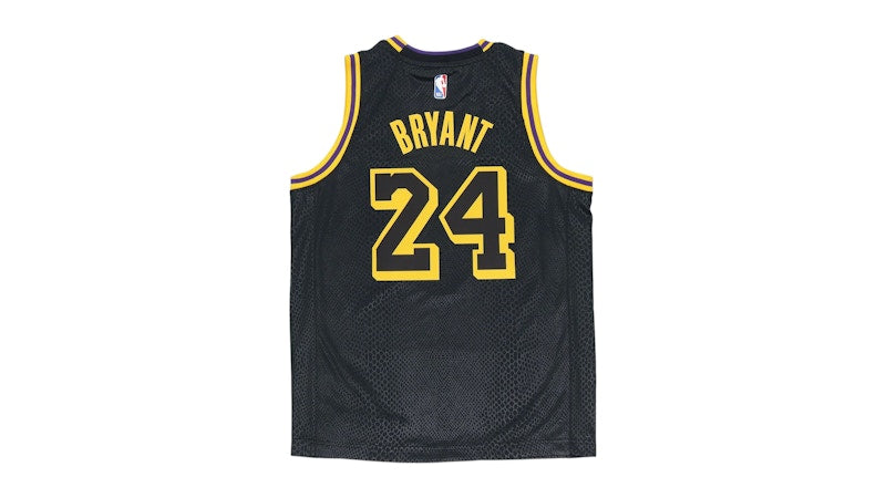 Nike Older Kids Los Angeles Lakers City Edition 8&24 Mamba Week Jersey Black/Gold