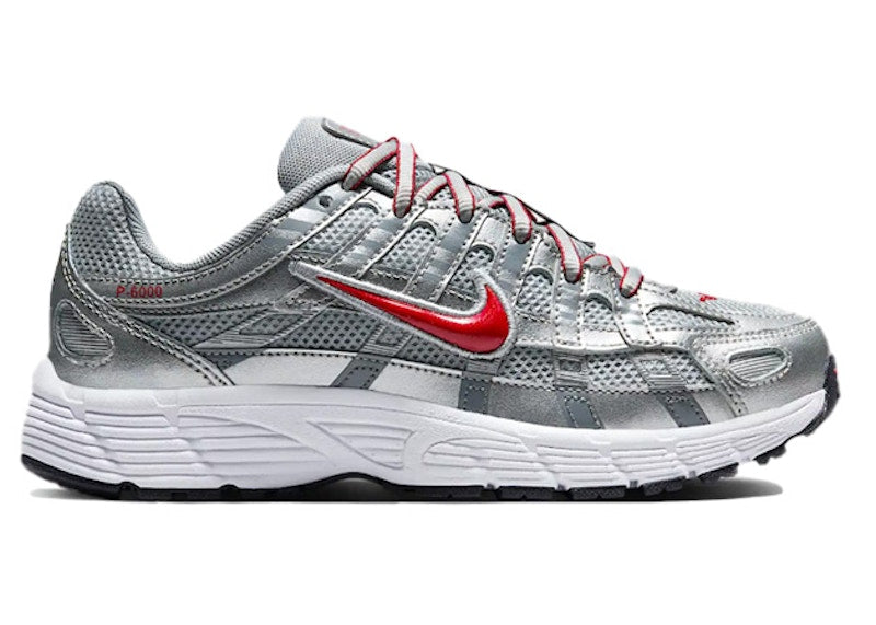 Nike P-6000 Metalic Silver Cool Red (GS)