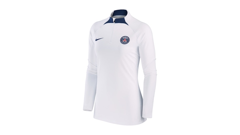 Nike Paris Saint-Germain Women's Strike Drill Raglan Performance Quarter-Zip Top White