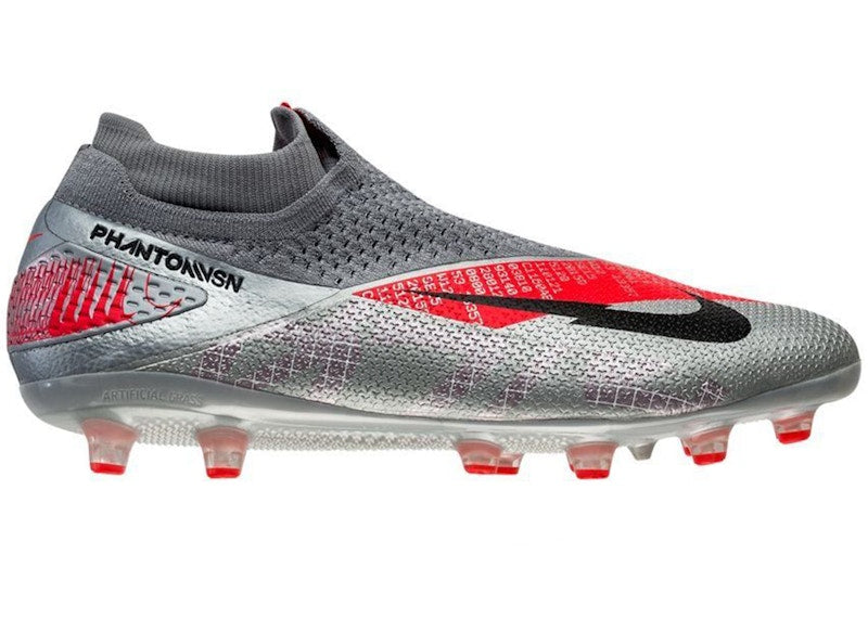 Nike Phantom Vision 2 Elite DF AG-Pro Metallic Grey Crimson