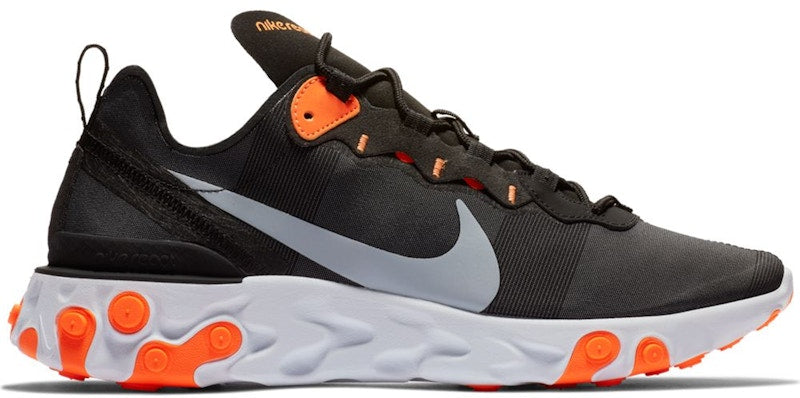 Nike React Element 55 Black Cool Grey Total Orange