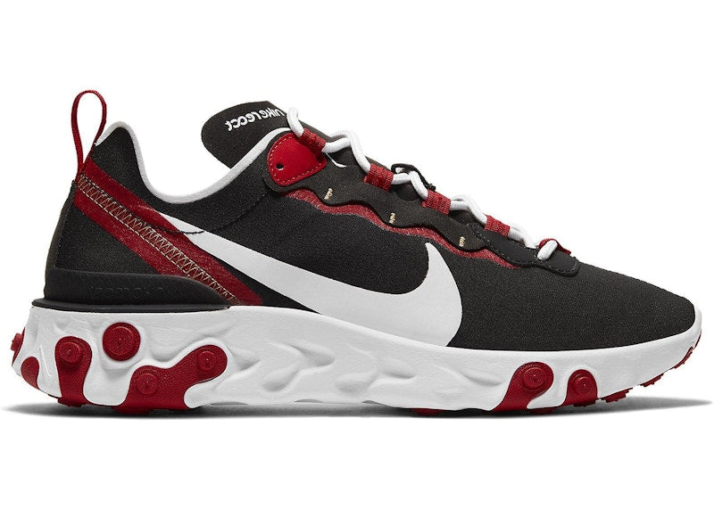 Nike React Element 55 Black Gym Red (Women's)