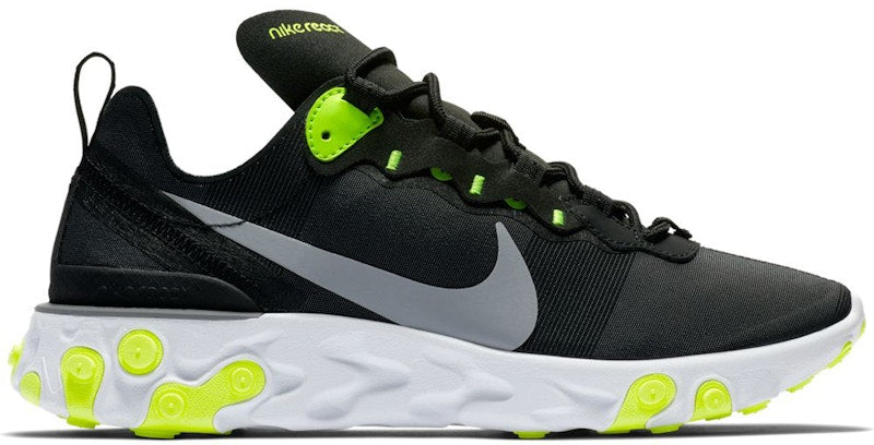 Nike React Element 55 Black Volt Cool Grey (Women's)