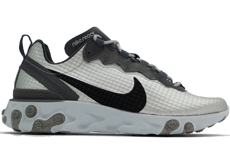 Nike React Element 55 Grey Black Quilted