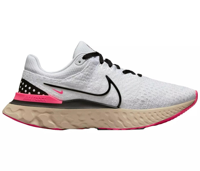 Nike React Infinity Run Flyknit 3 White Hyper Pink