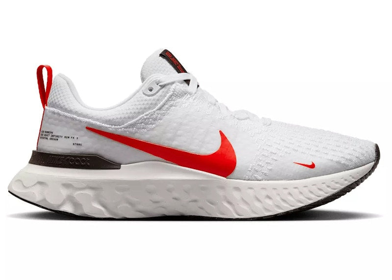 Nike React Infinity Run Flyknit 3 White Light Crimson