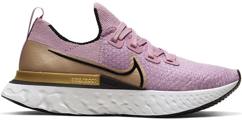 Nike React Infinity Run Flyknit Plum Fog Metallic Gold (Women's)