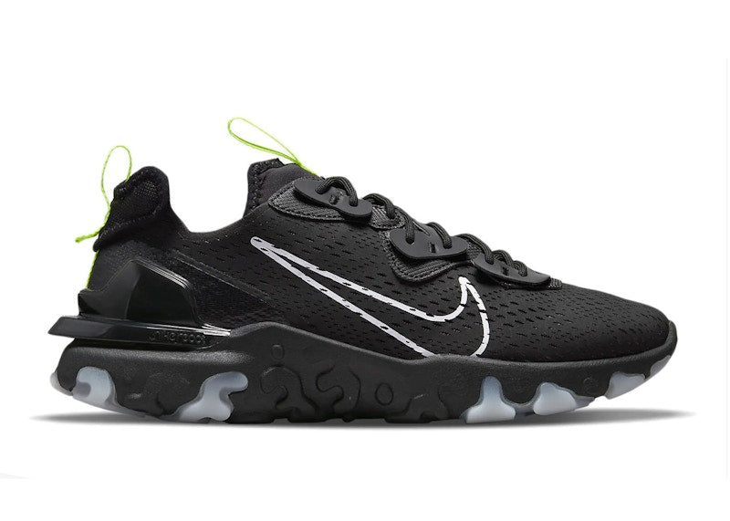 Nike React Vision Black White Volt Reflective Silver
