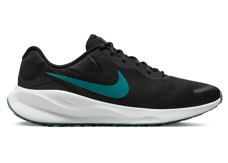 Nike Revolution 7 Black Pure Platinum Lime Blast Geode Teal