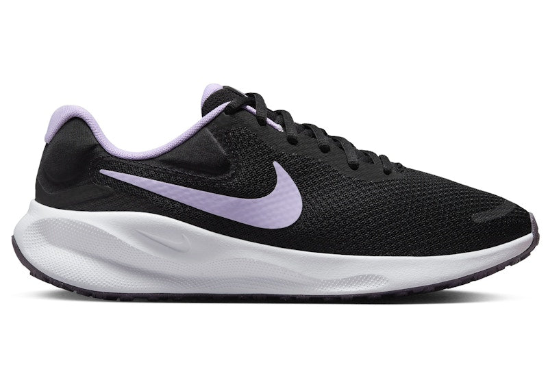 Nike Revolution 7 Black White Daybreak Lilac Bloom (Women's)