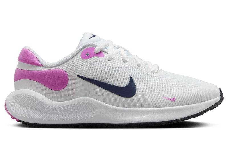 Nike Revolution 7 White Playful Pink Midnight Navy (GS)