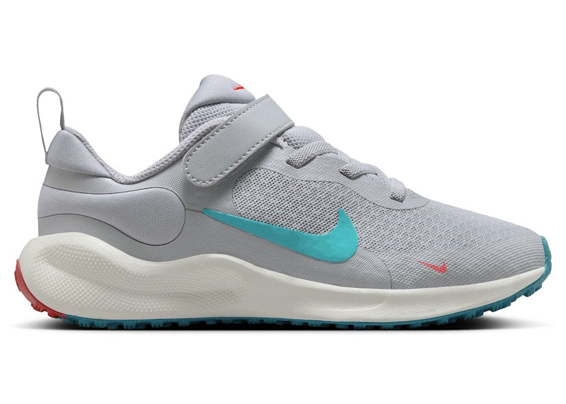 Nike Revolution 7 Wolf Grey Bright Crimson Summit White Dusty Cactus (PS)