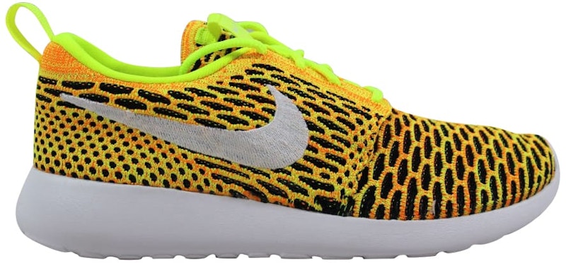 Nike Roshe One Flyknit Volt/White-Total Orange-Black (Women's)