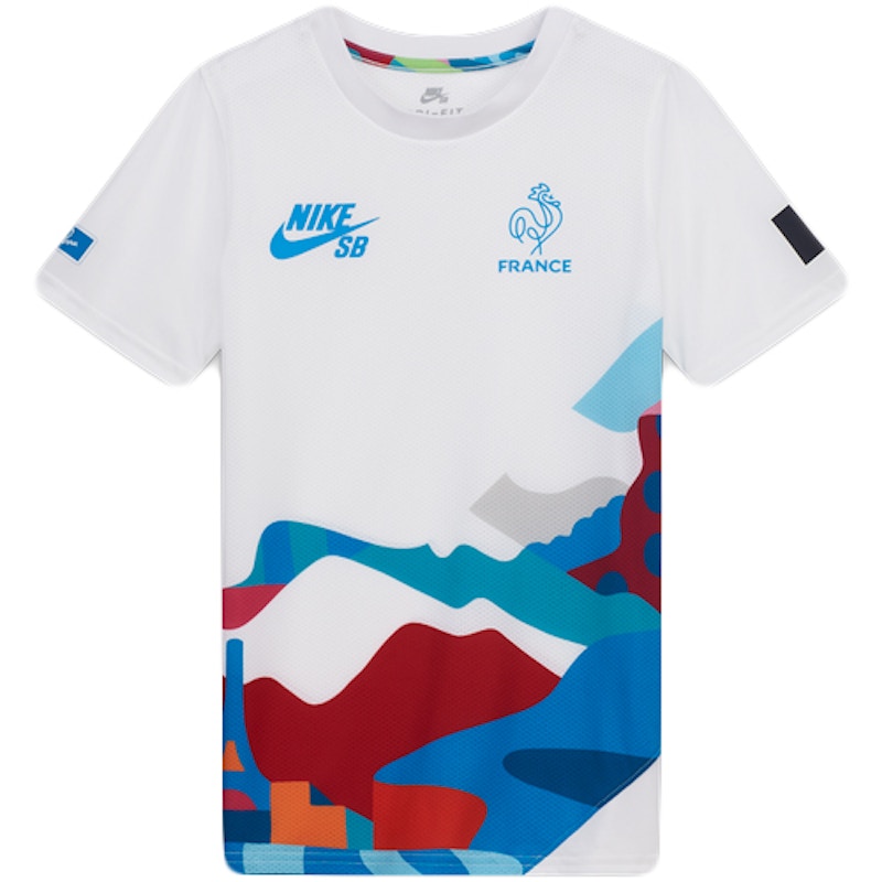Nike SB x Parra France Federation Kit Crew (Youth) Jersey White/Neptune Blue