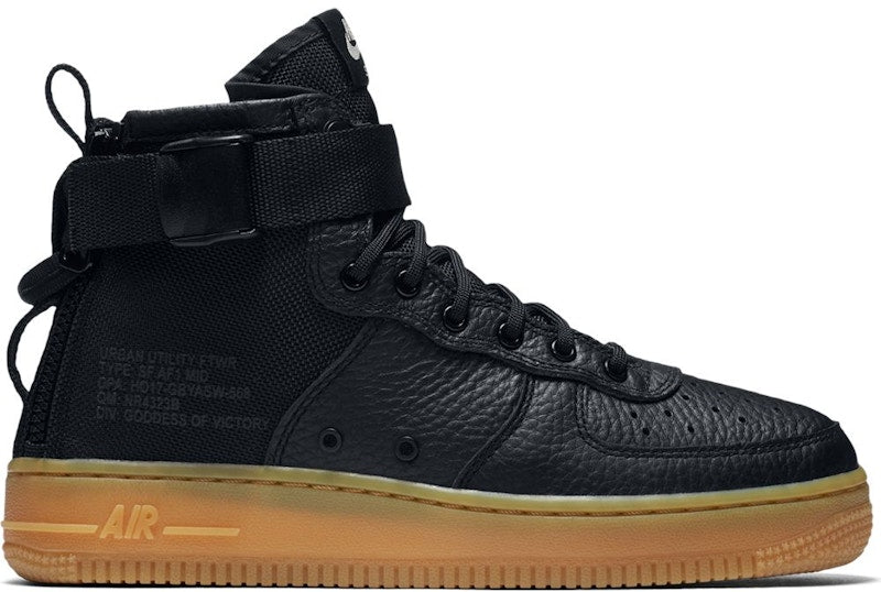 Nike SF Air Force 1 Mid Black Gum (GS)