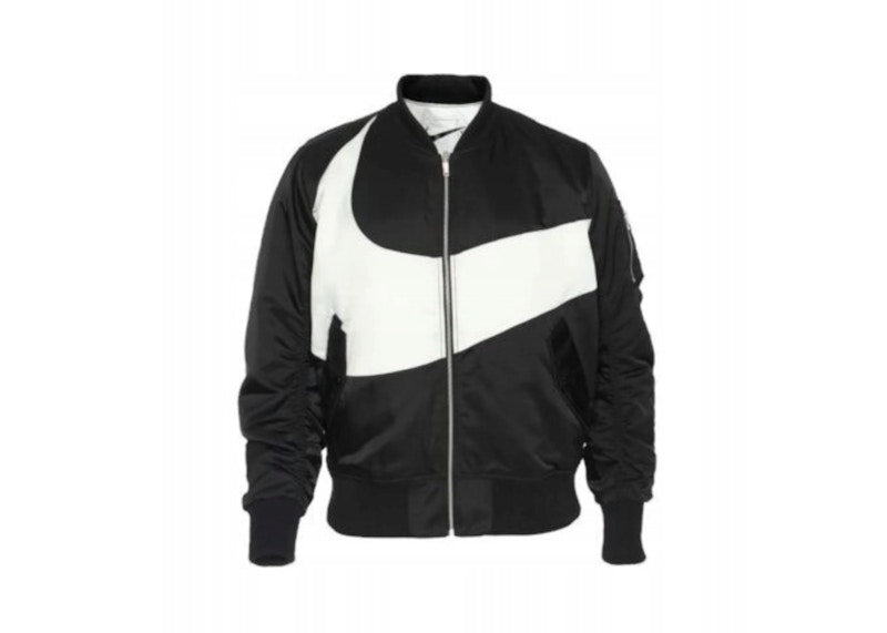 Nike SWOOSH Therma Fit Reversible Bomber Jacket Black/White