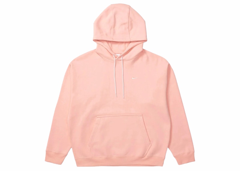 Nike Solo Swoosh Fleece Sweatshirt Bleached Coral/White