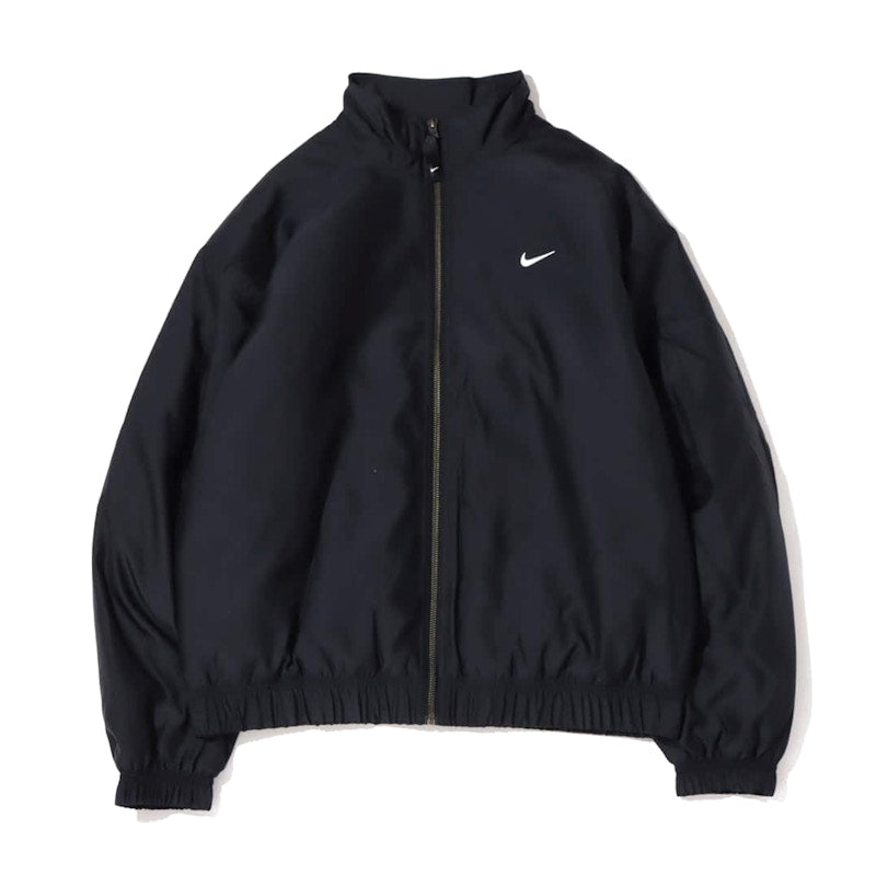 Nike Solo Swoosh Satin Bomber Jacket Black Kumquat