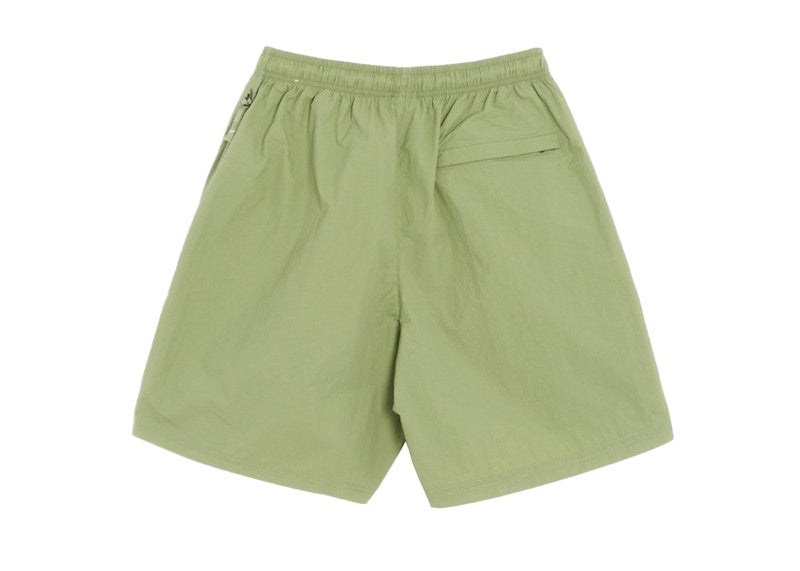Nike Solo Swoosh Woven Shorts Oil Green/White