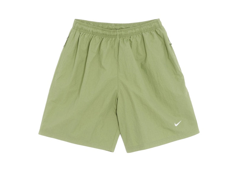 Nike Solo Swoosh Woven Shorts Oil Green/White