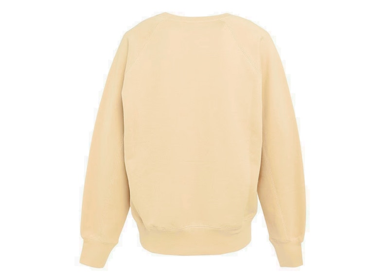 Nike Sportswear Air French Terry Crewneck (Asia Sizing) Sesame/Safety Orange
