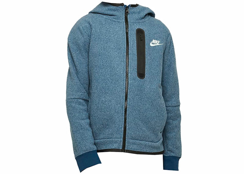 Nike Sportswear Kids' Tech Fleece Winterized Full-Zip Hoodie Valerian Blue/Mint Foam