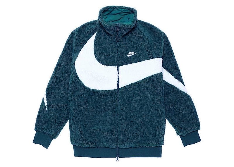 Nike Sportswear Big Swoosh Reversible Boa Jacket (Asia Sizing) Deep Jungle/Sail