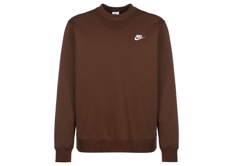 Nike Sportswear Club Fleece Crewneck Cacao Wow/White