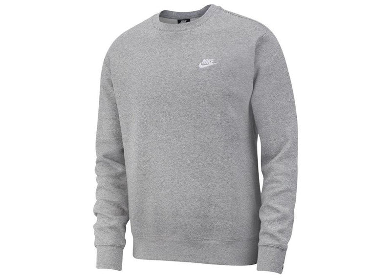 Nike Sportswear Club Fleece Crewneck Dark Grey Heather/White