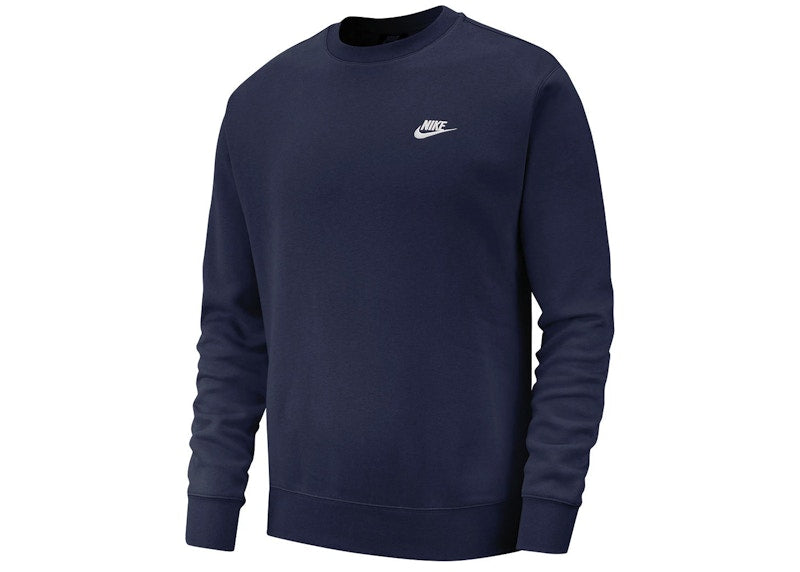 Nike Sportswear Club Fleece Crewneck Midnight Navy/White