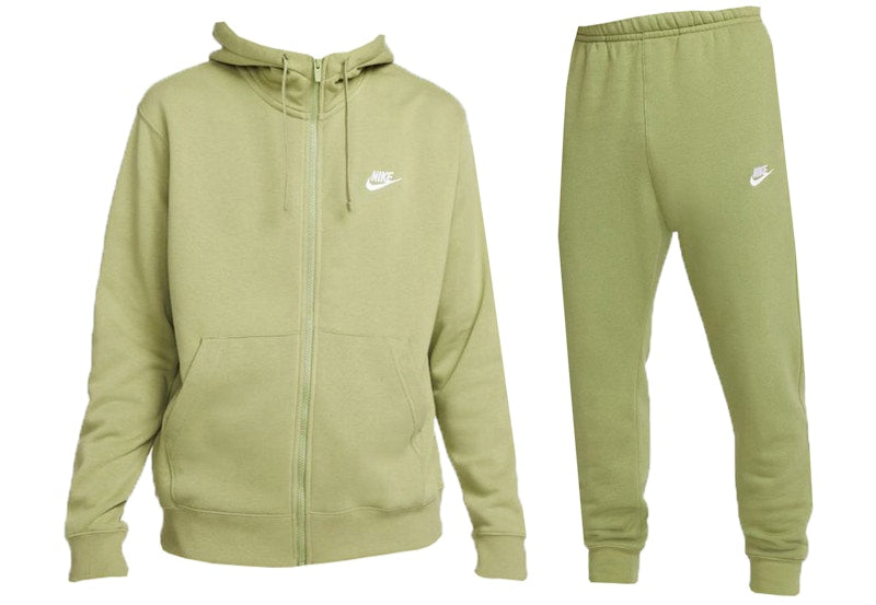 Nike Sportswear Club Fleece Full-Zip Hoodie & Joggers Set Alligator/Alligator/White