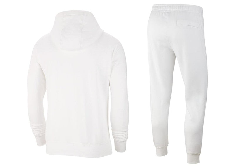 Nike Sportswear Club Fleece Full-Zip Hoodie & Joggers Set White/White/Black