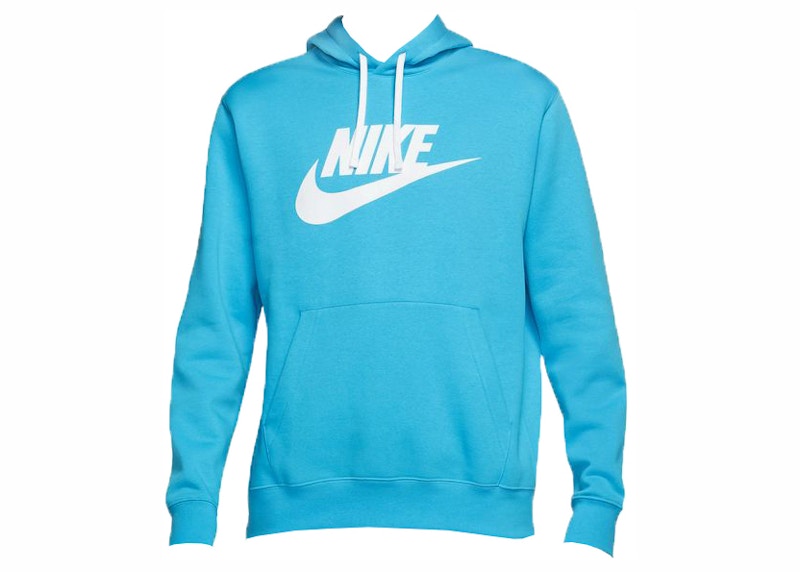 Nike Sportswear Club Fleece Pullover Hoodie Baltic Blue/White/White
