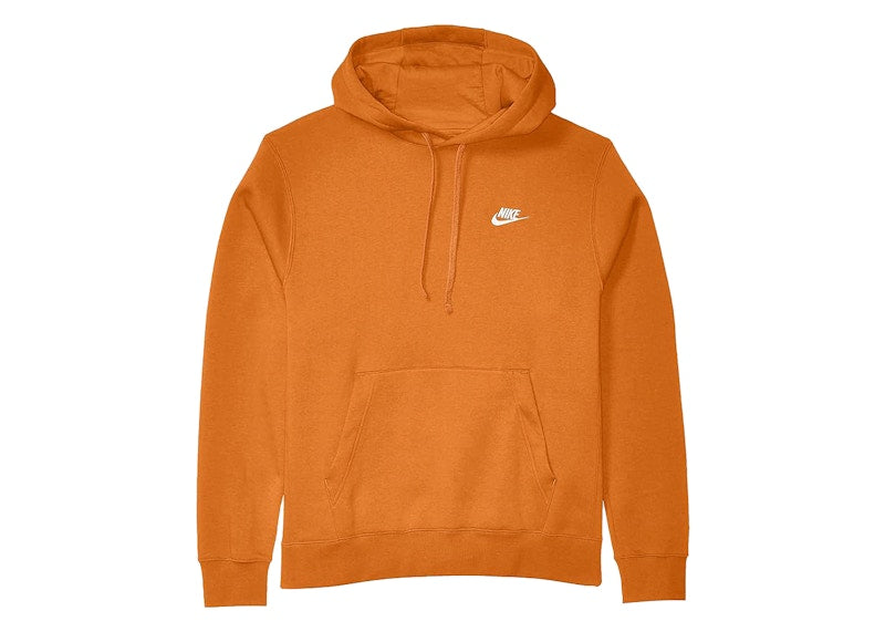Nike Sportswear Club Fleece Pullover Hoodie Orange/White