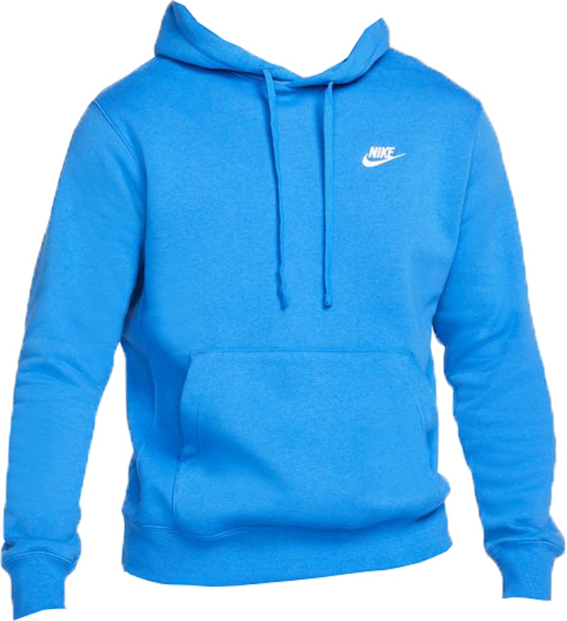 Nike Sportswear Club Fleece Pullover Hoodie Signal Blue/Signal Blue/White