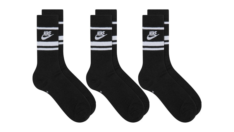 Nike Sportswear Essential Socks (3 Pack) Black/White