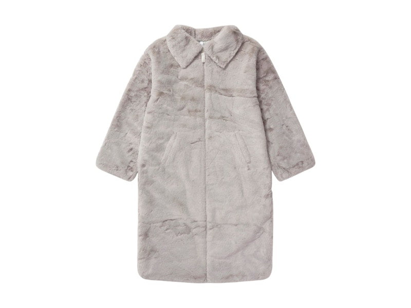 Nike Sportswear Essentials Plush Faux Fur Long Jacket Light Iron Ore/Light Bone/Sail