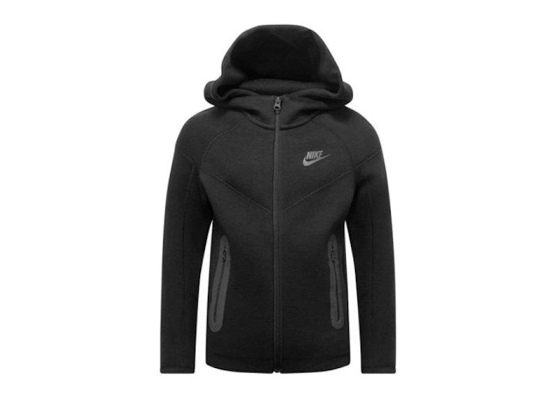 Nike Sportswear Kids Tech Fleece Full Zip Hoodie Black/Black