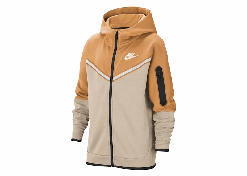 Nike Sportswear Kids Tech Fleece Full-Zip Hoodie Yellow/Grey