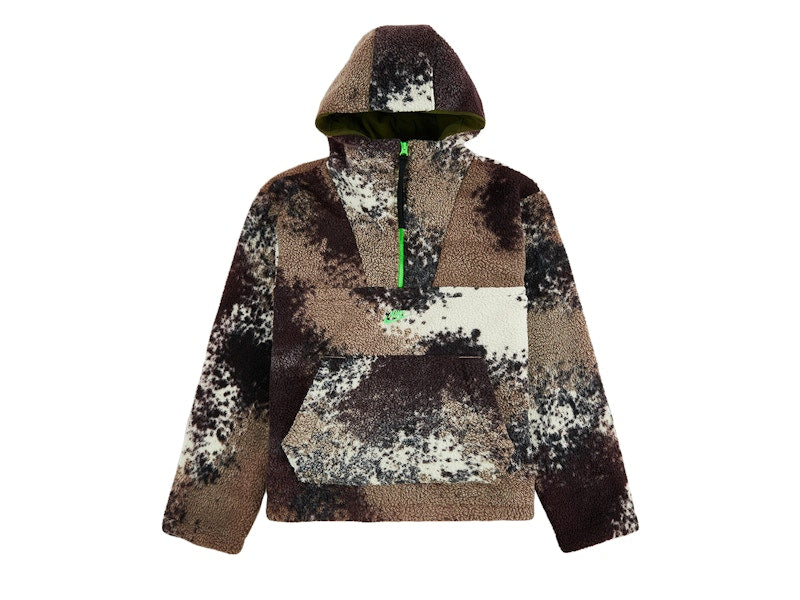 Nike Sportswear Sport Essentials Half-Zip Hoodie Ironstone/Green Strike/Green Strike