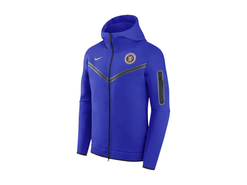 Nike Sportswear Tech Fleece Chelsea FC 2023-2024 Windrunner Full Zip Hoodie Rush Blue/Club Gold