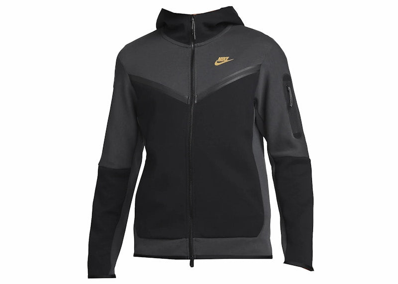 Nike Sportswear Tech Fleece Full-Zip Hoodie Dark Smoke Grey/Gold