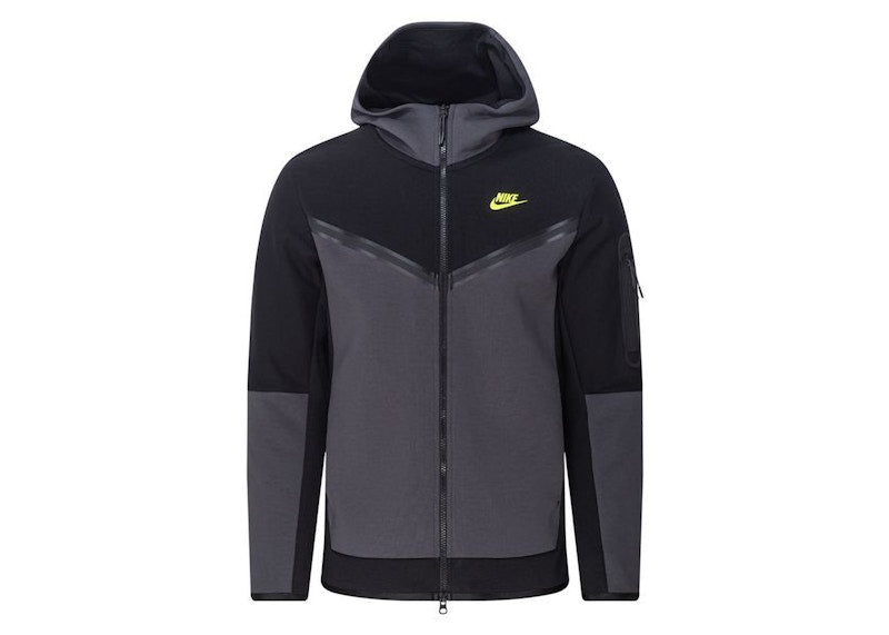 Nike Sportswear Tech Fleece Full-Zip Hoodie Black Volt