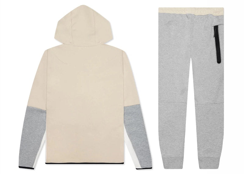 Nike Sportswear Tech Fleece Full Zip Hoodie & Joggers Set Dark Heather Grey/Rattan/Black