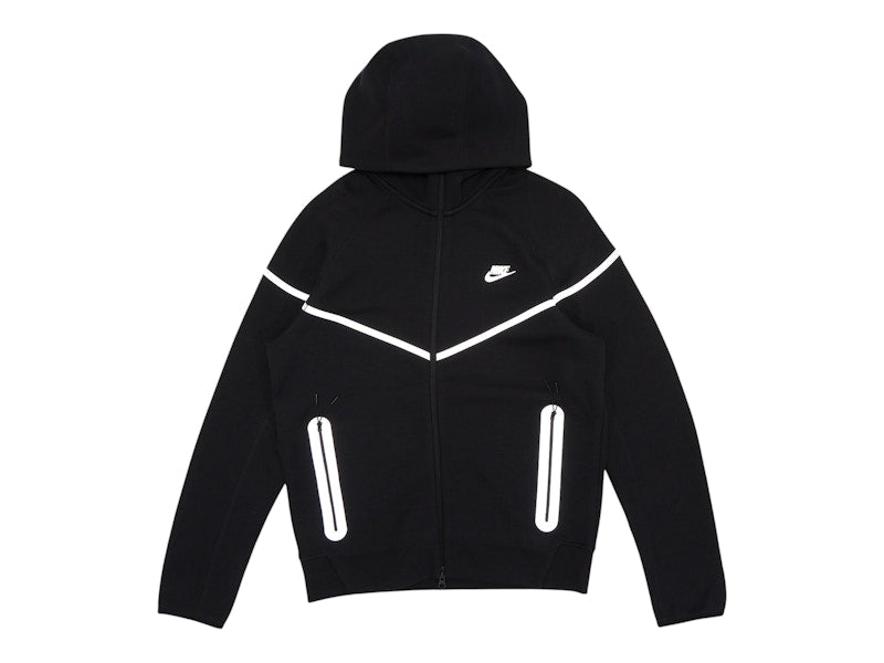Nike Sportswear Tech Fleece Full Zip Windrunner Reflective Details Hoodie Black/Bemis Silver
