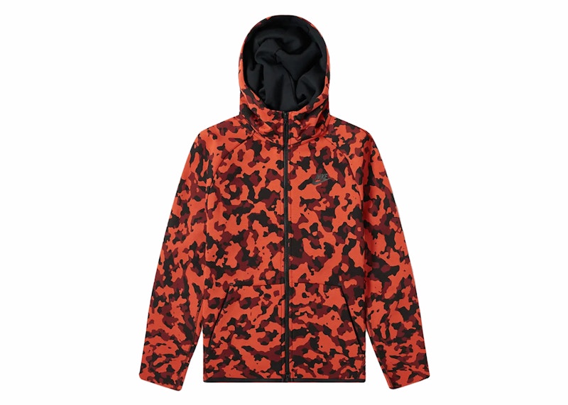 Nike Sportswear Tech Fleece Hooded Hoodie Tangerine Twilight Camo